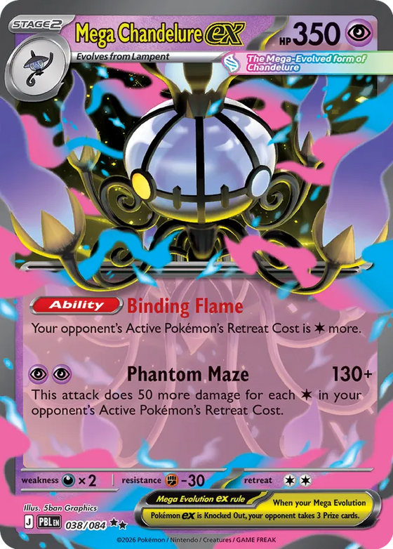 Mega Chandelure ex 038/084 — Pitch Black
