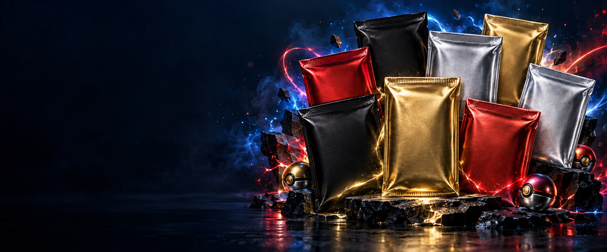 Packs Secretos lisos en colores negro, rojo, plateado y dorado