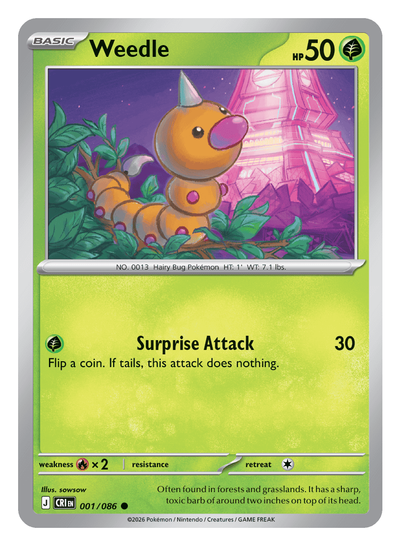 Weedle 001/086 — Chaos Rising