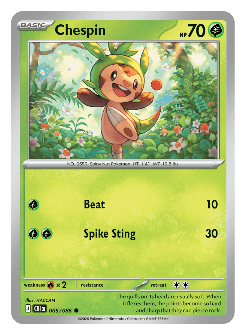 Chespin 005/086 — Chaos Rising