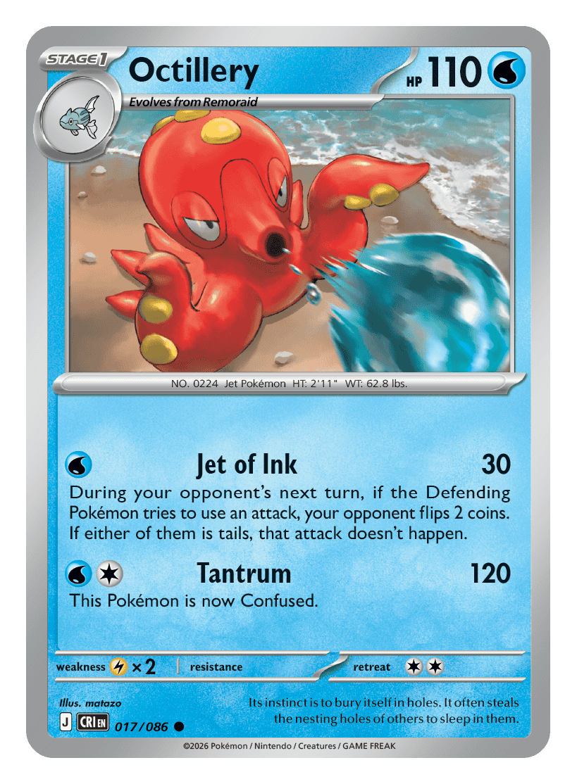 Octillery 017/086 — Chaos Rising