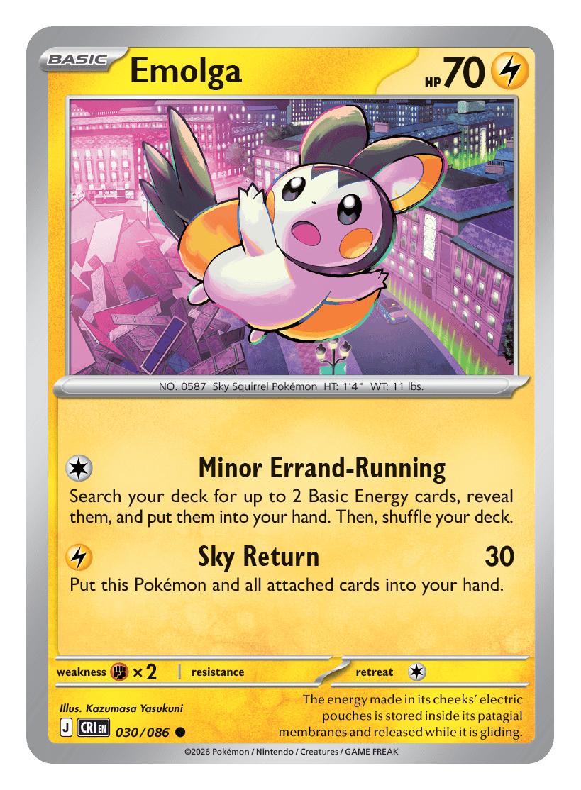 Emolga 030/086 — Chaos Rising