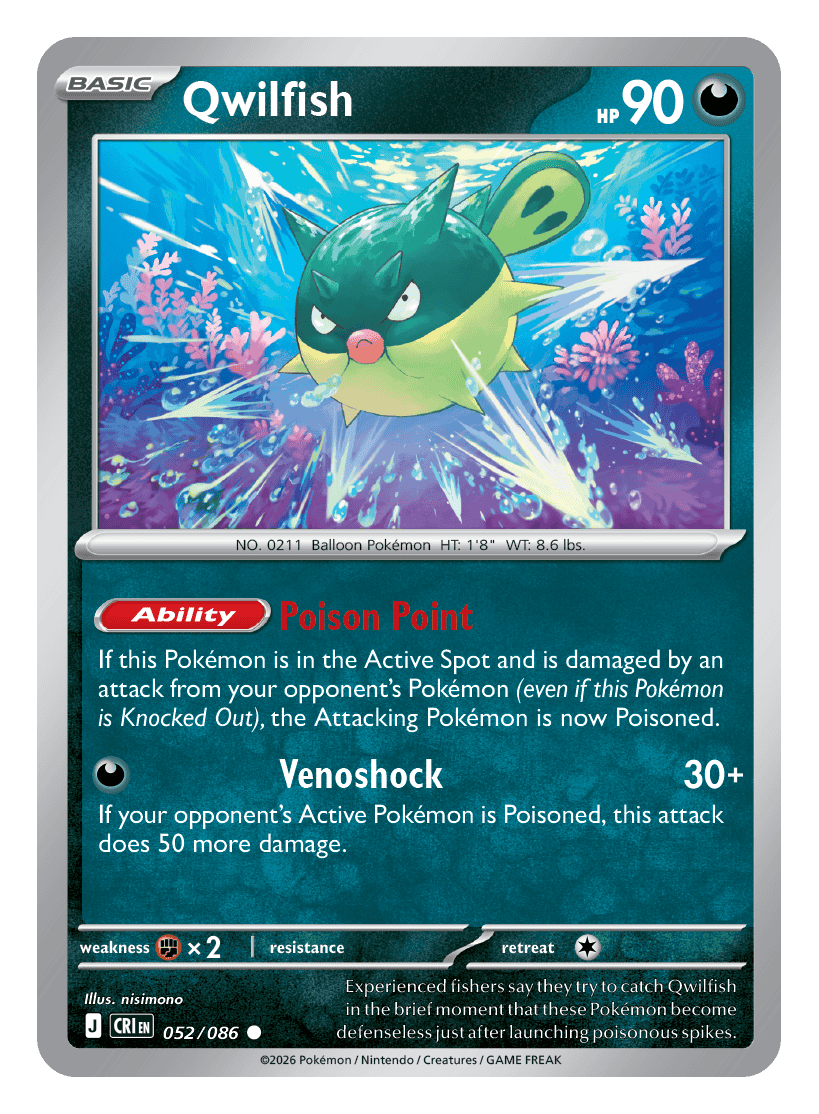 Qwilfish 052/086 — Chaos Rising