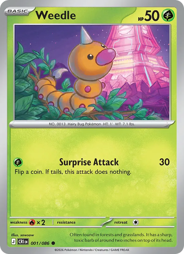 Weedle 001/086 Chaos Rising
