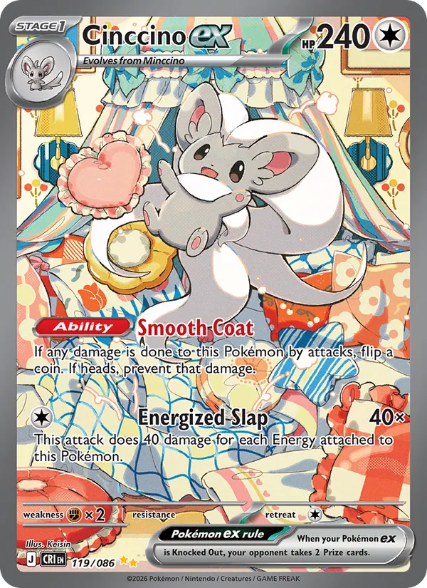 119 · Cinccino ex — Chaos Rising