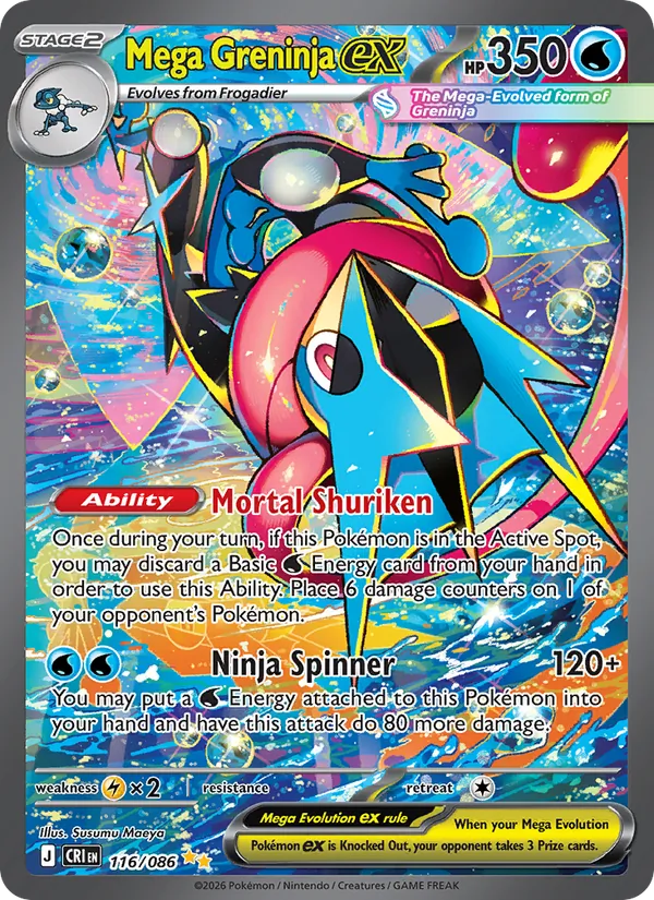 116 · Mega Greninja ex — Chaos Rising