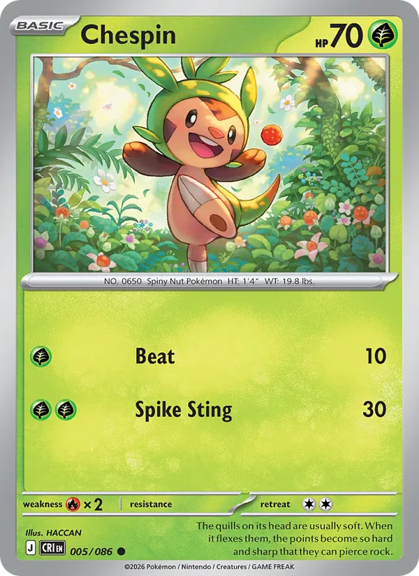 Chespin 005/086 Chaos Rising