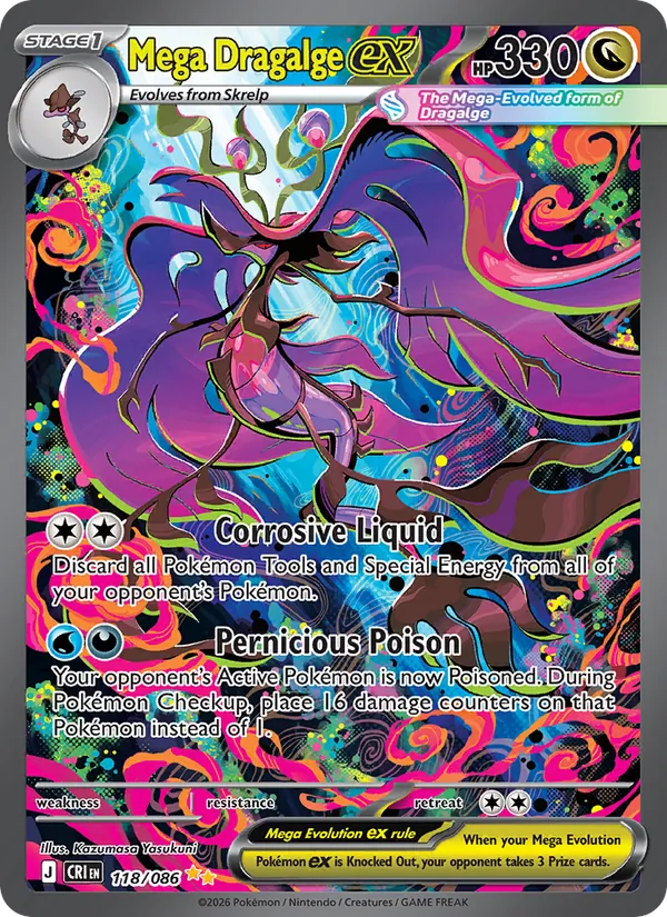 118 · Mega Dragalge ex — Chaos Rising
