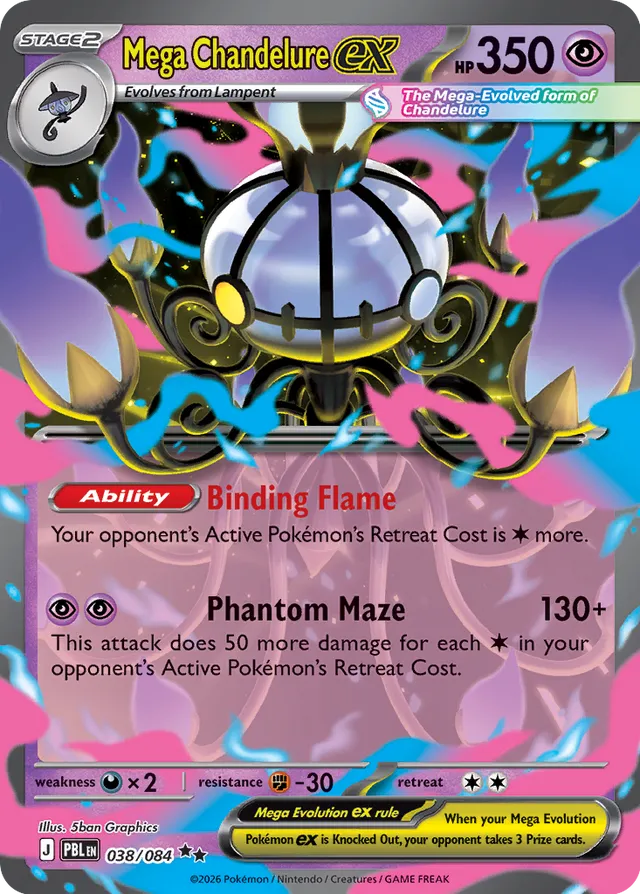 Mega Chandelure ex 038/084 — Pitch Black