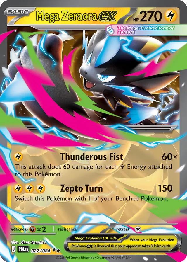Mega Zeraora ex 027/084 — Pitch Black