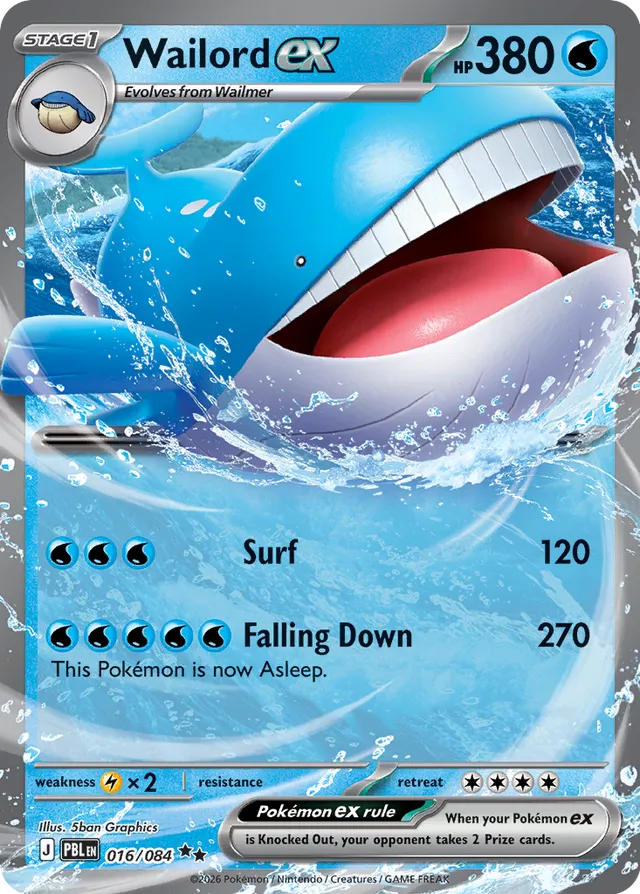 Wailord ex 016/084 — Pitch Black