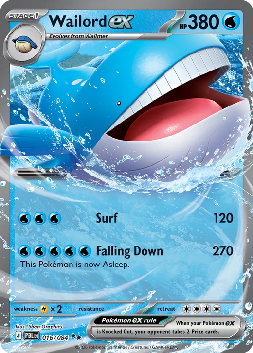 Wailord ex 016/084 — Pitch Black
